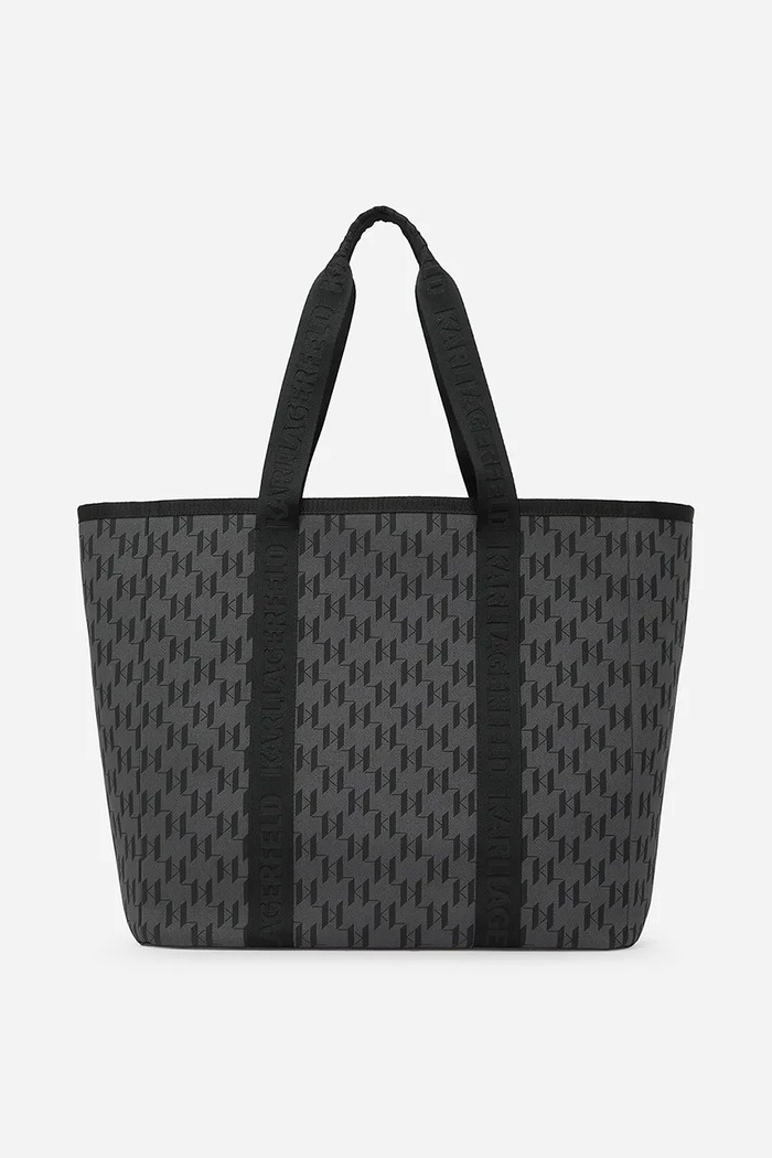Pamučna torba Karl Lagerfeld A2M50016 crna SS25