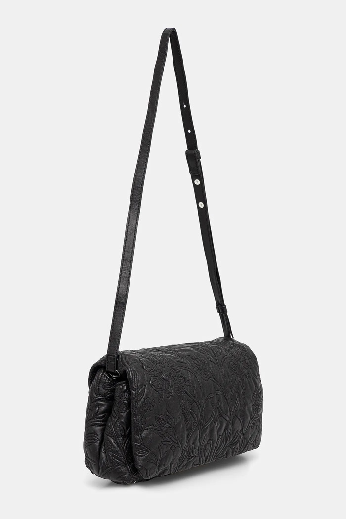 MUNTHE geantă de piele FOLUKE 251192525152 negru SS25