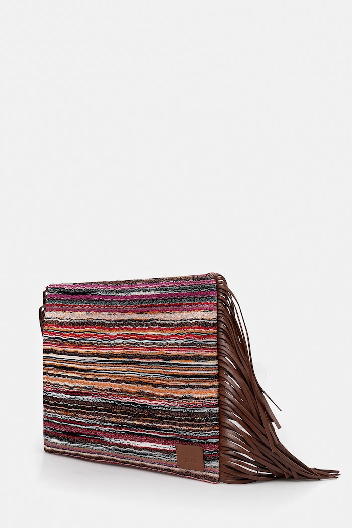 Τσάντα Missoni Clutch Fringes MI10064F.084 καφέ SS25
