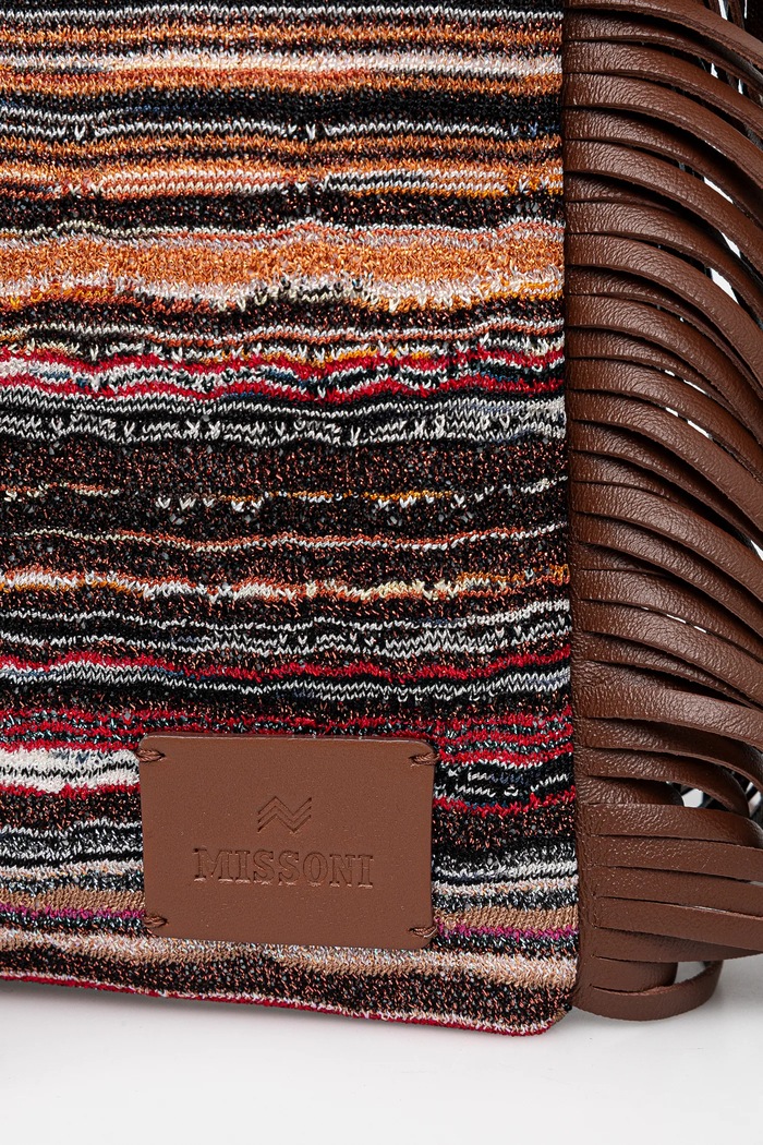 Τσάντα Missoni Clutch Fringes καφέ MI10064F.084