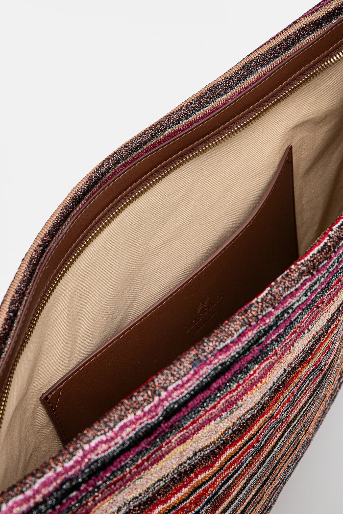 Τσάντα Missoni Clutch Fringes MI10064F.084 καφέ