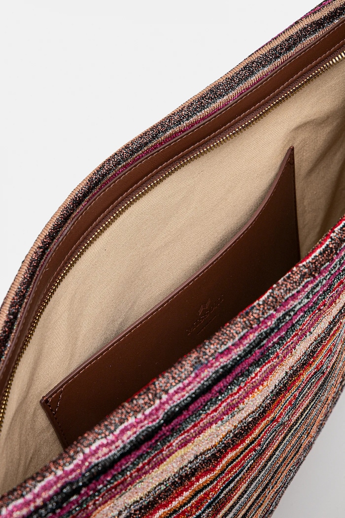 Τσάντα Missoni Clutch Fringes MI10064F.084 καφέ
