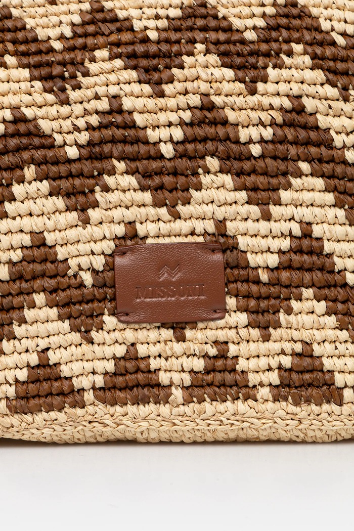 Akcesoria Missoni torebka Big Tote Raffia MI10065R.020 beżowy
