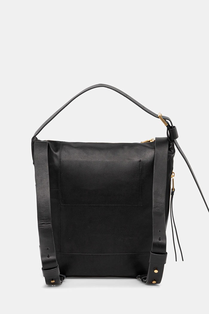 Akcesoria AllSaints torebka skórzana ALBA W246XC czarny
