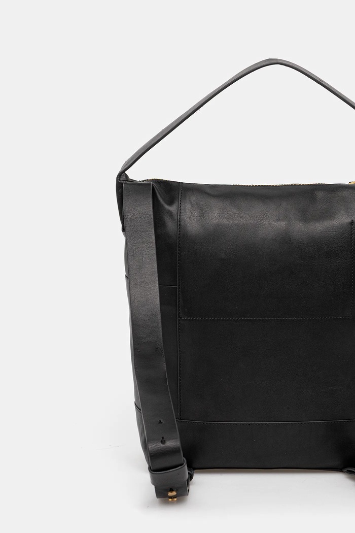 AllSaints torebka skórzana ALBA czarny W246XC