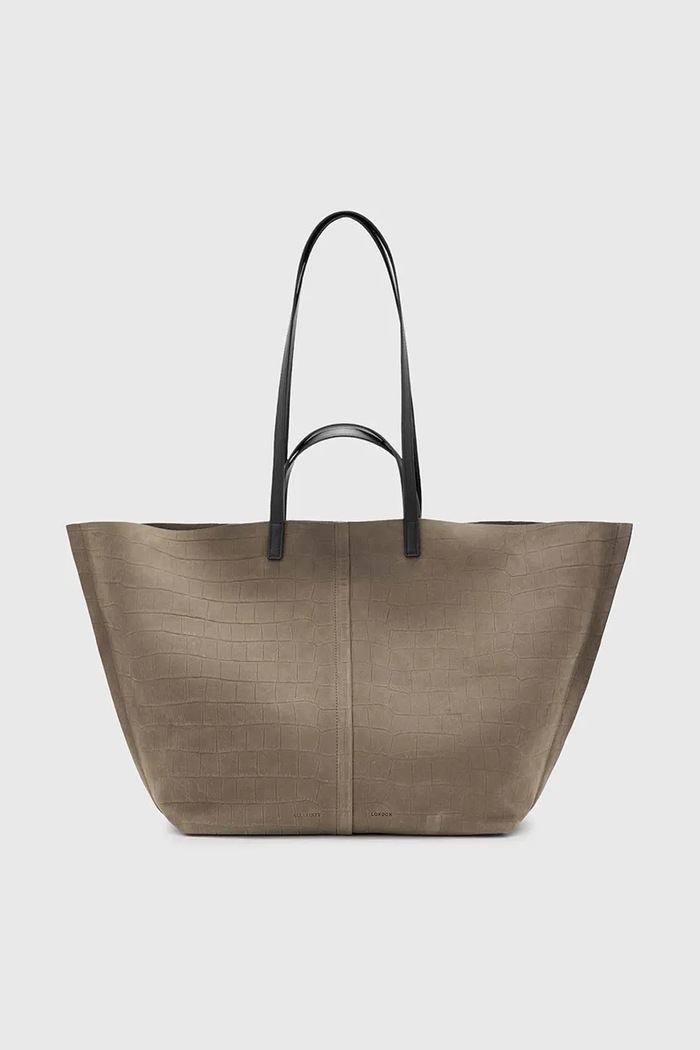 AllSaints torebka skórzana PHOENIX skóra licowa brązowy W287XC