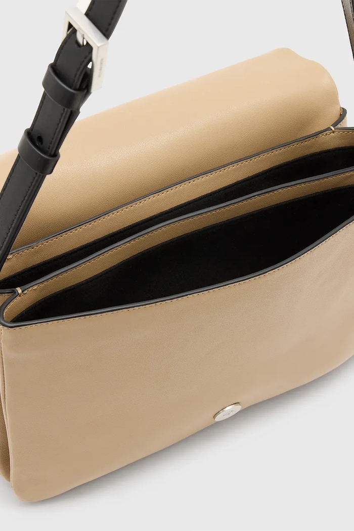 Kožna torba AllSaints ONDINE bež W094XC