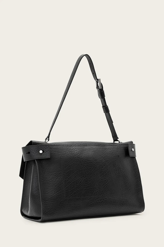 AllSaints Torebka skórzana URSA W115XC czarny SS26