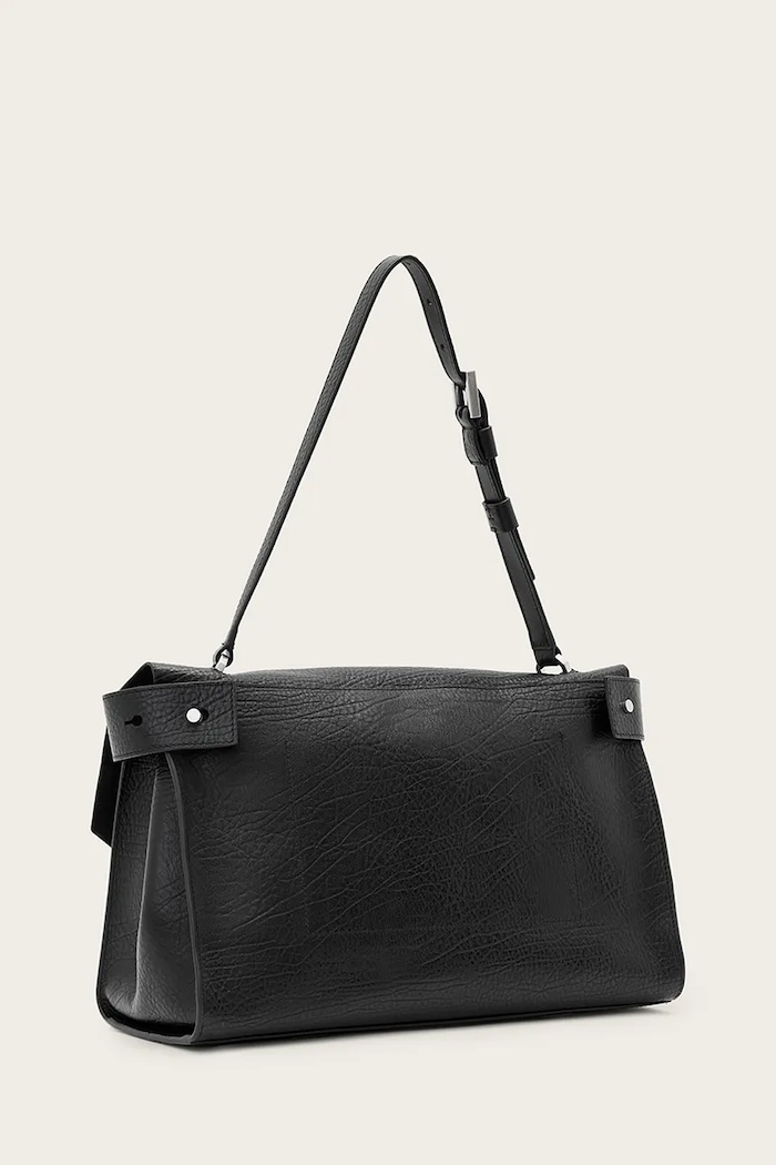 AllSaints Torebka skórzana URSA W115XC czarny SS26
