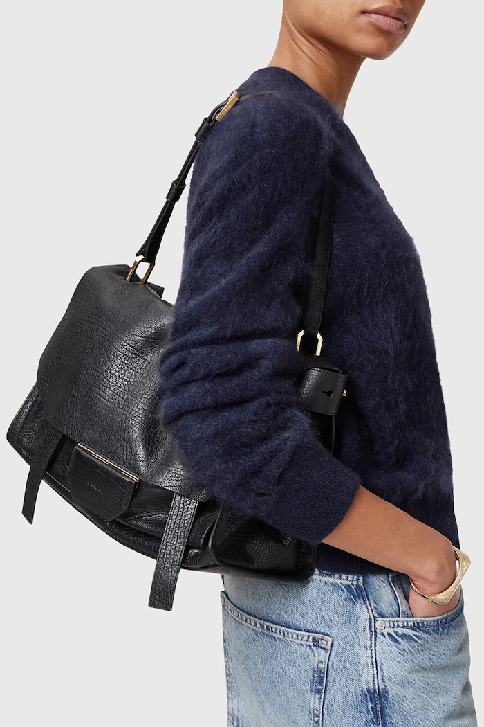 Kožená kabelka AllSaints URSA W115XC