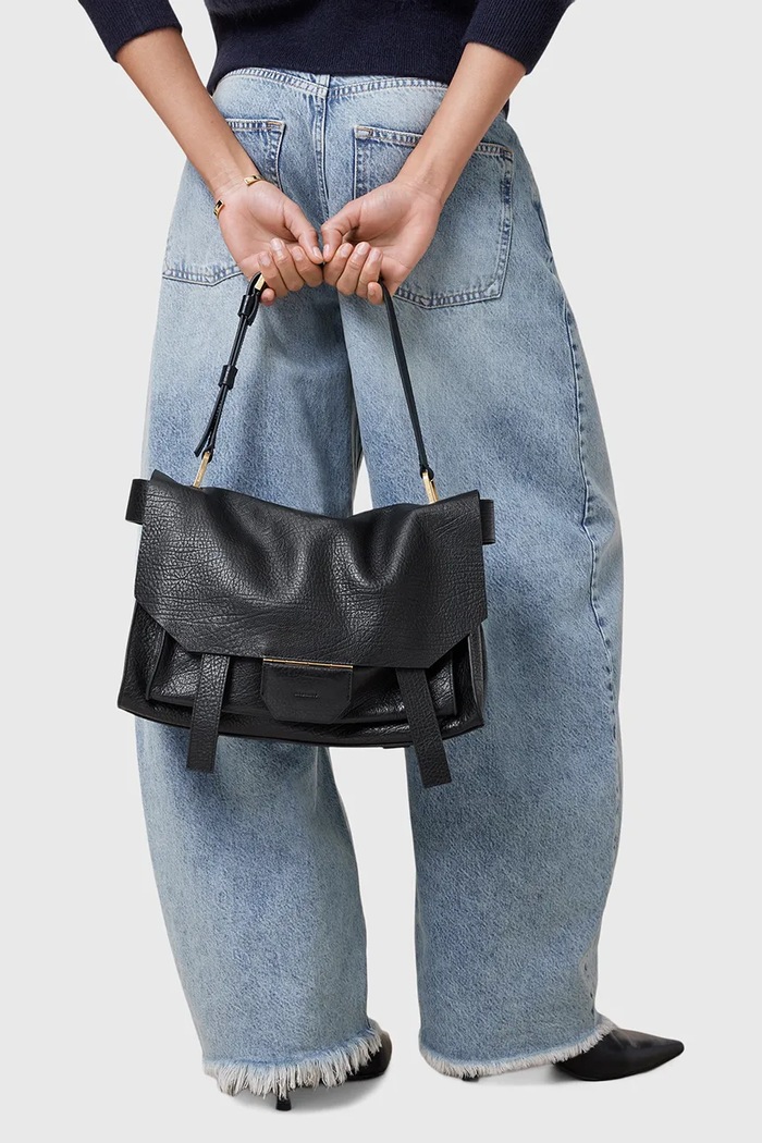 Kožená kabelka AllSaints URSA W115XC