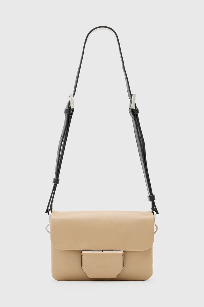 AllSaints poseta de piele JUPITER uni bej W263XC
