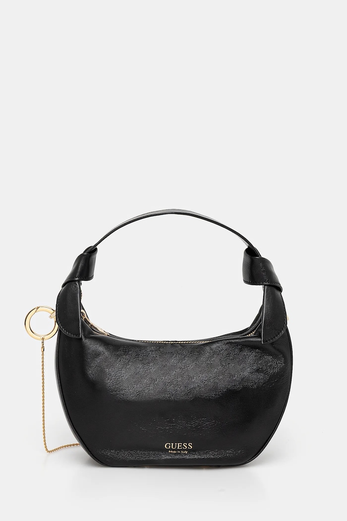 Kožená kabelka Guess JOLIE přírodní kůže černá HWJOAA.P5202