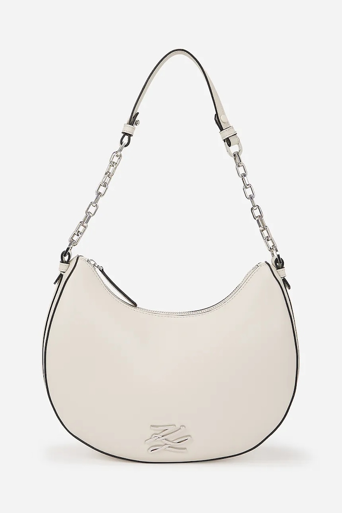 Karl Lagerfeld poseta de piele K/AUTOGRAPH uni alb A2W30019