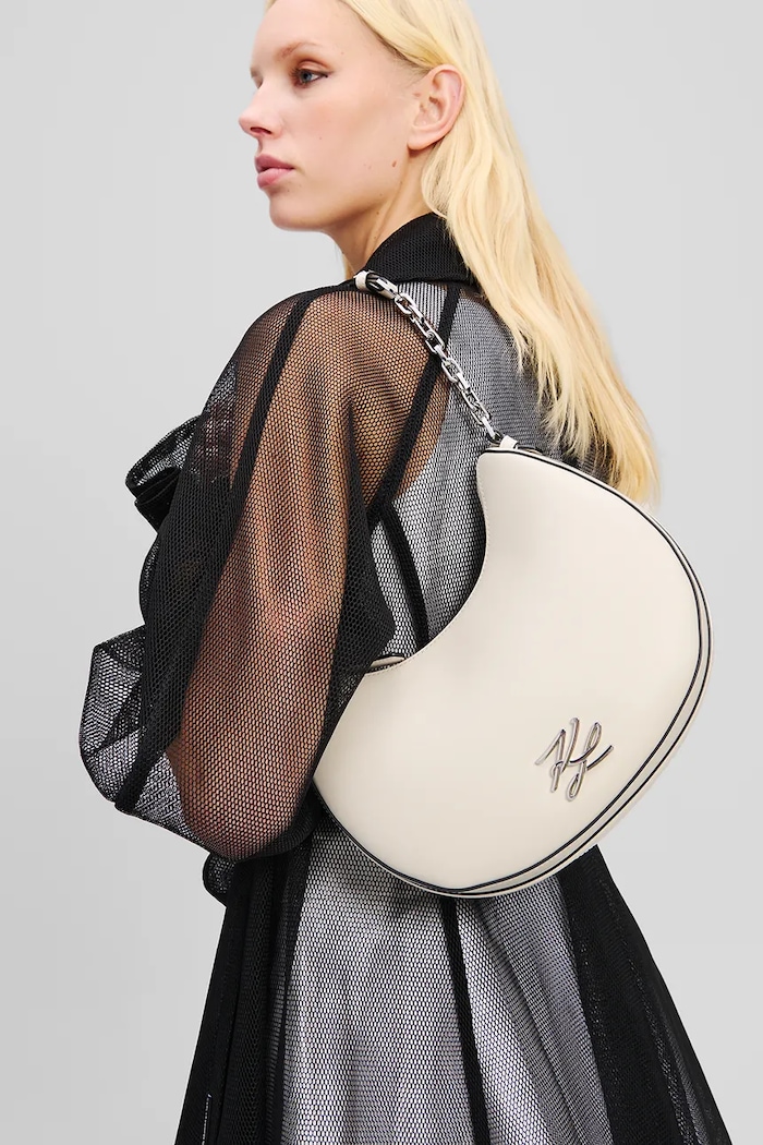 Karl Lagerfeld poseta de piele K/AUTOGRAPH A2W30019 alb