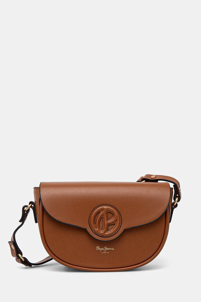 Kabelka Pepe Jeans CRISHA LIMITED hladký hnědá PL031635