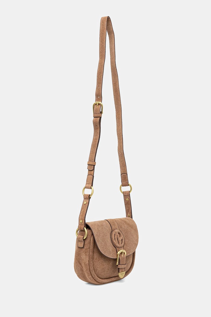 Pepe Jeans torebka zamszowa CRISHA PURE PL031641 brązowy SS25