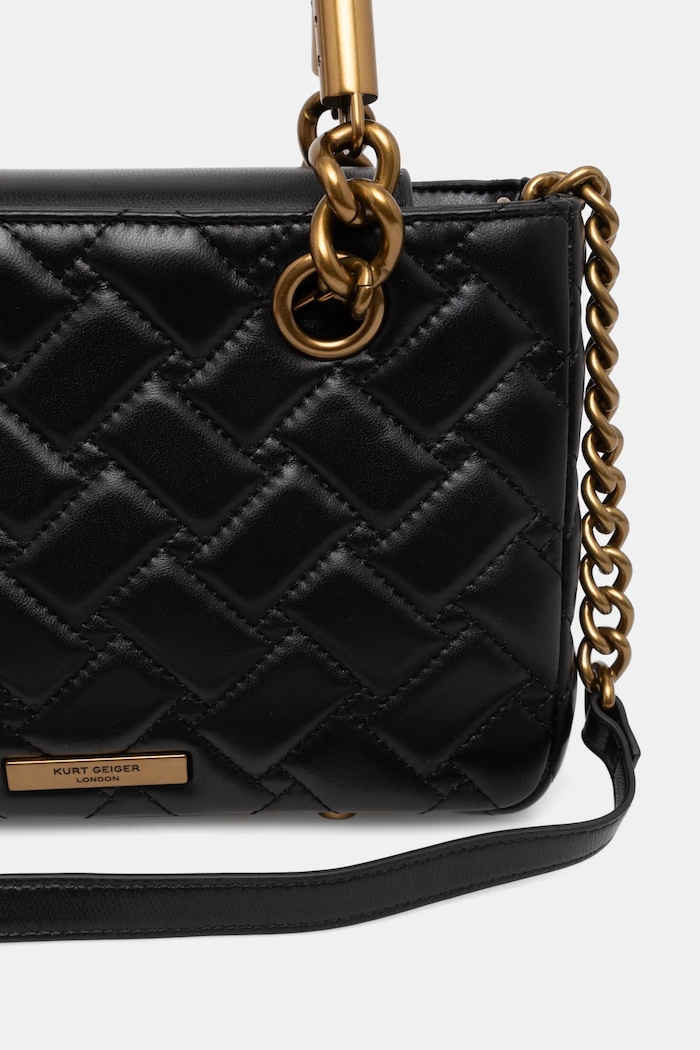 Akcesoria Kurt Geiger London torebka skórzana KENSINGTON 4376800109 czarny