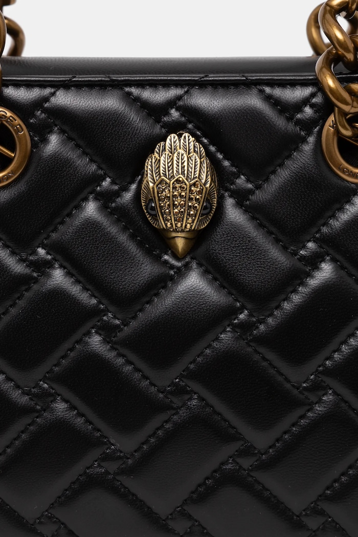 Kurt Geiger London torebka skórzana KENSINGTON czarny 4376800109