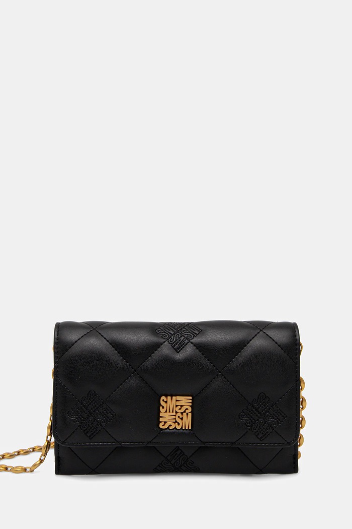 Steve Madden portofel Benico imitatie de piele negru SM13001721