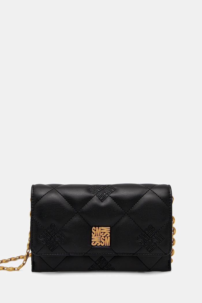 Steve Madden portofel Benico imitatie de piele negru SM13001721