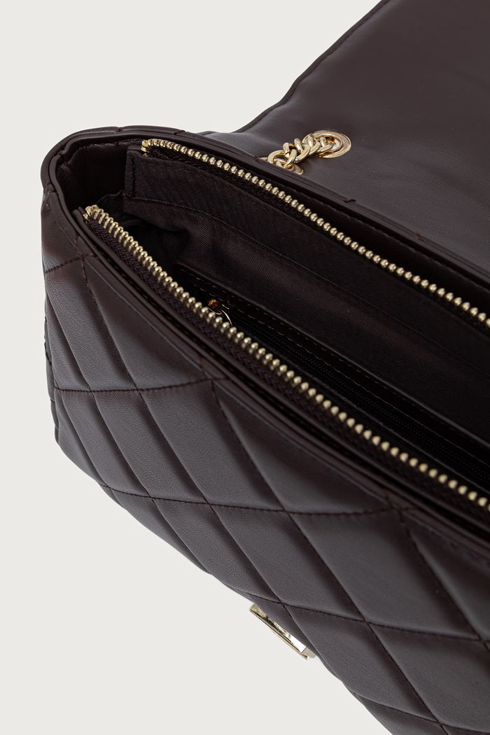 Torebka crossbody damska z imitacji skóry Valentino Bags brązowy VBS3KK02R