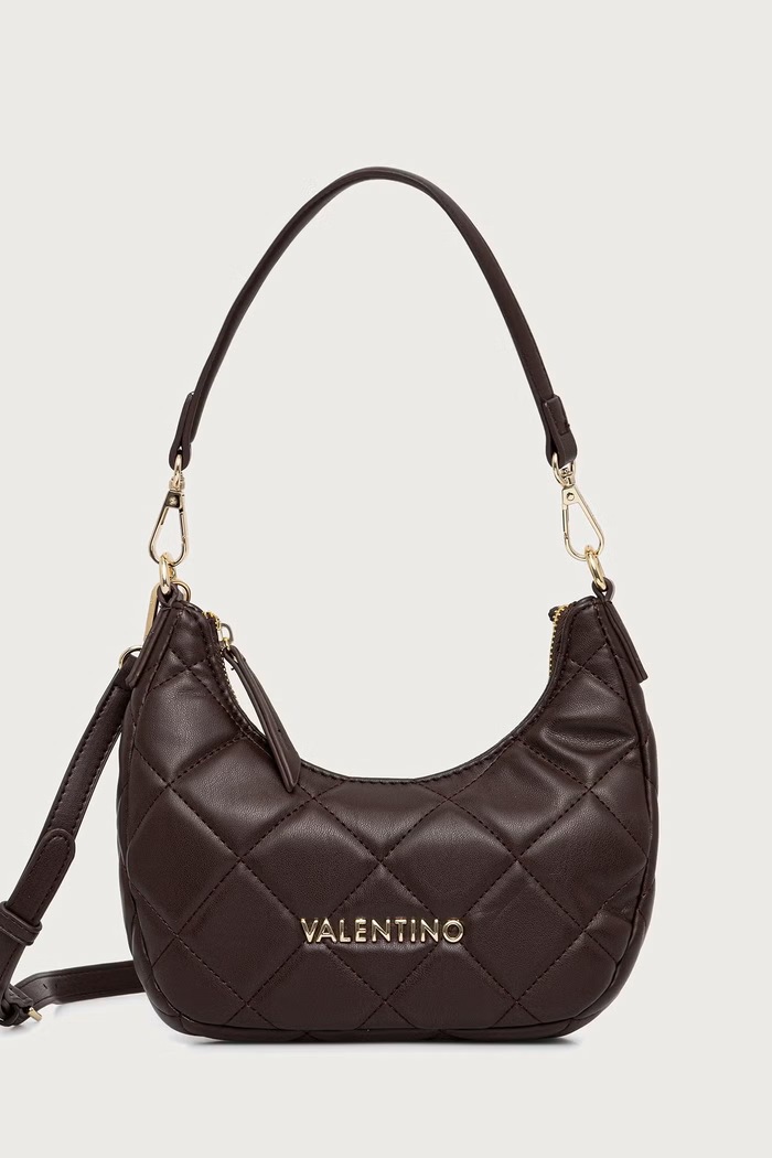 Valentino Bags Torebka crossbody damska z imitacji skóry brązowy VBS3KK45R