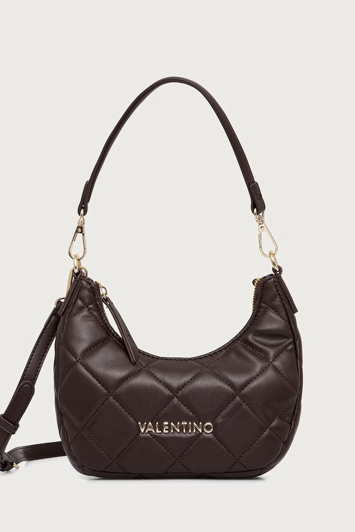 Valentino Bags Torebka crossbody damska z imitacji skóry brązowy VBS3KK45R