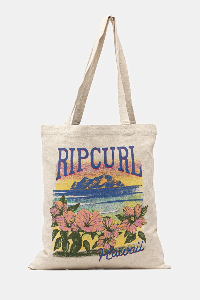 Rip Curl geantă de bumbac cu modele bej 02KWSB