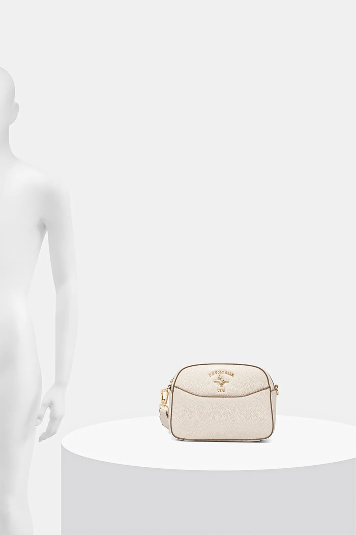 U.S. Polo Assn. crossbody torbica ženska iz umetnega usnja Stanford BIUSS6206WVP bež
