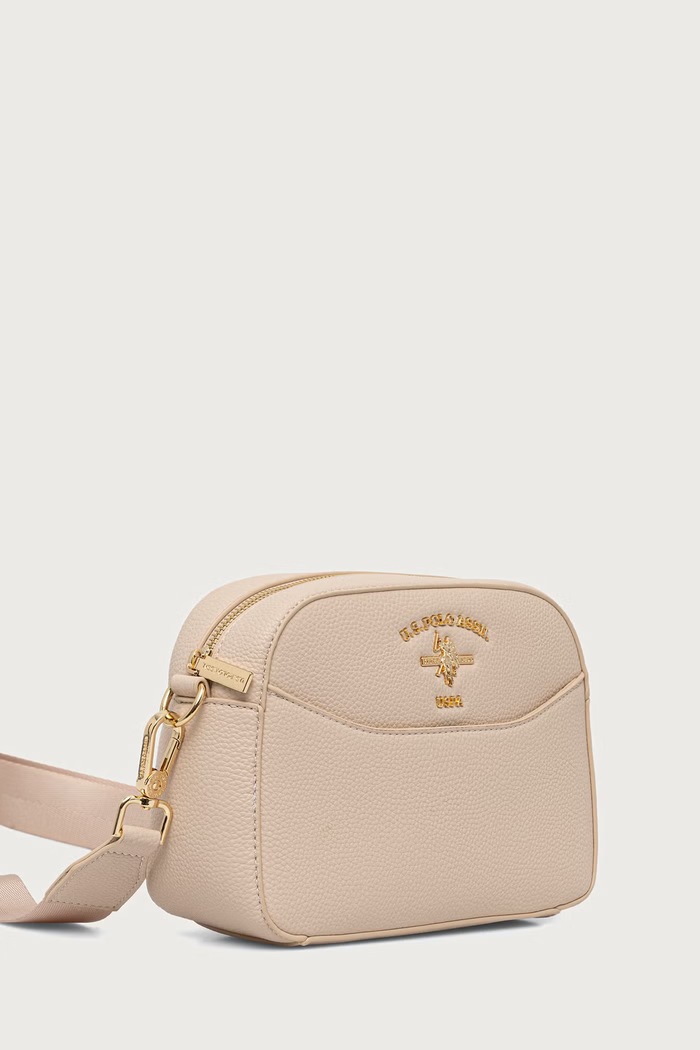 U.S. Polo Assn. Geantă crossbody pentru femei cu imitație de piele Stanford BIUSS6206WVP bej SS26