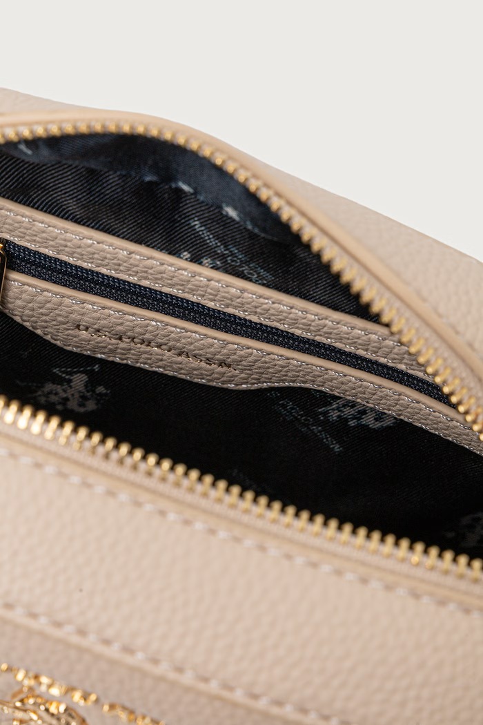 Geantă crossbody pentru femei cu imitație de piele Stanford U.S. Polo Assn. bej BIUSS6206WVP