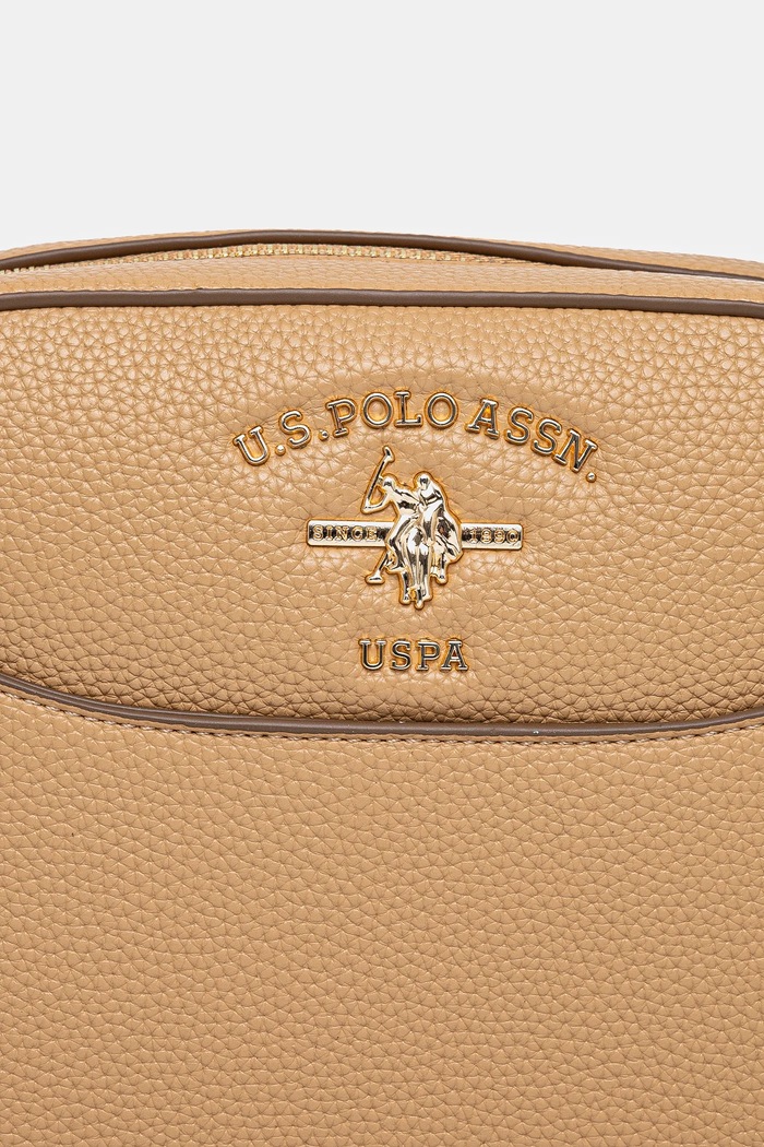 U.S. Polo Assn. crossbody torbica ženska iz umetnega usnja Stanford bež BIUSS6206WVP