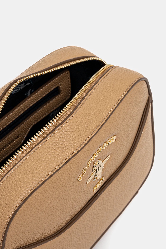 U.S. Polo Assn. crossbody torbica ženska iz umetnega usnja Stanford BIUSS6206WVP bež
