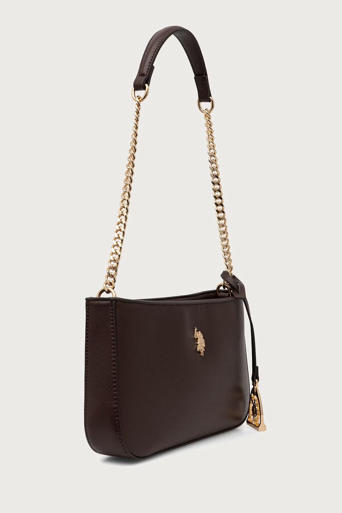 U.S. Polo Assn. Μικρή τσάντα γυναικεία από απομίμηση δέρματος Jones BEUJE8663WVP καφέ AA00