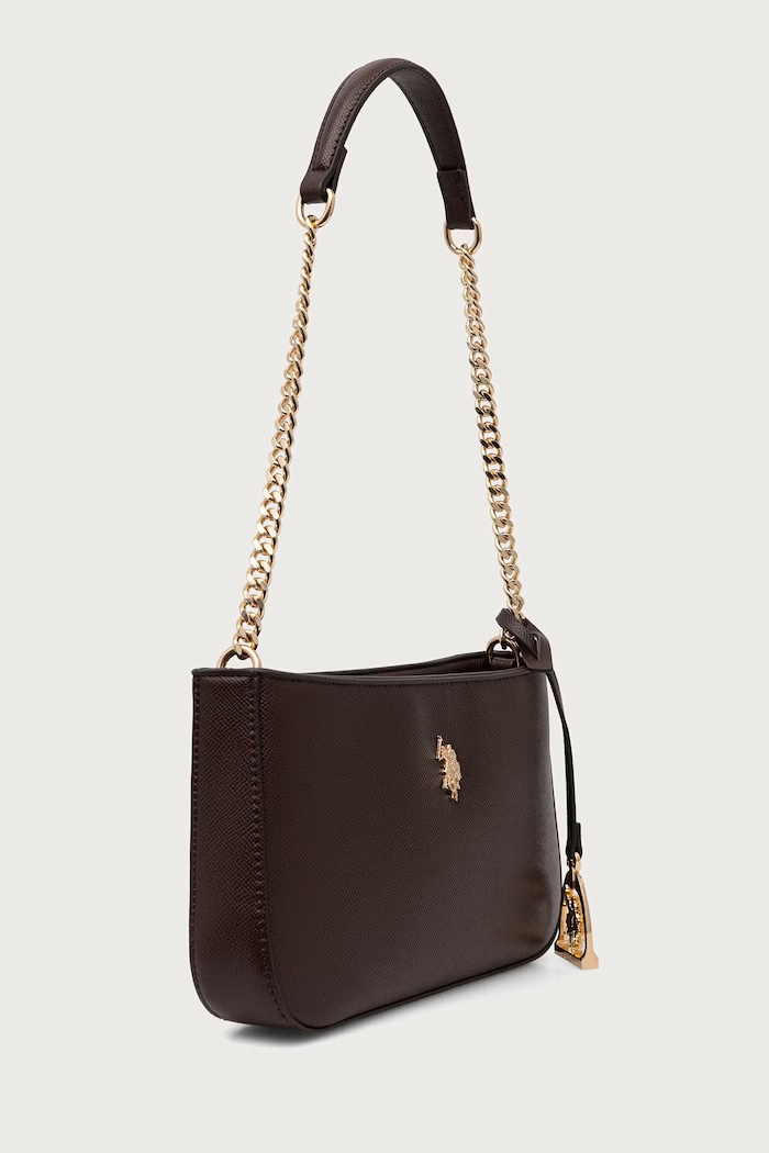 U.S. Polo Assn. Μικρή τσάντα γυναικεία από απομίμηση δέρματος Jones BEUJE8663WVP καφέ AA00