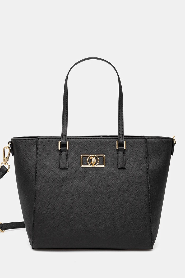 U.S. Polo Assn. shopper torba ženska Jones Imitacija zrnatega usnja črna BEUJ88674WVP