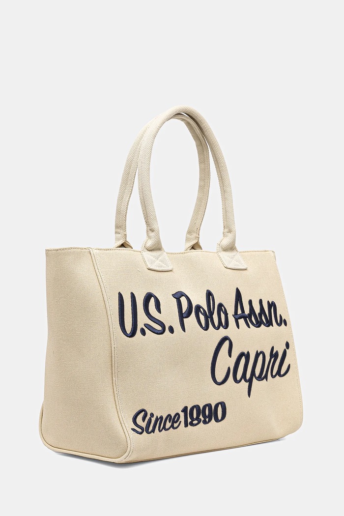 Pamučna torba U.S. Polo Assn. Pool BEU2P8697WCO bež SS25