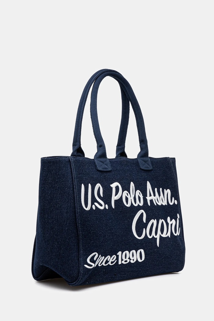 Bavlnená taška U.S. Polo Assn. Pool BEU2P8697WCO tmavomodrá SS25