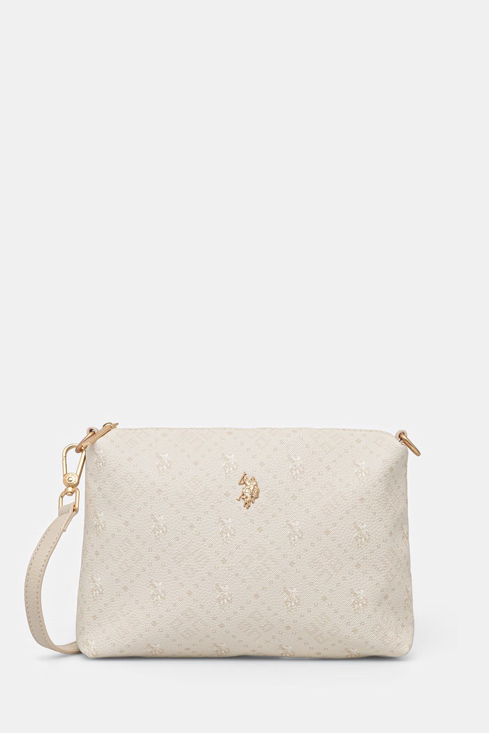 U.S. Polo Assn. torebka shopper damska z imitacji skóry Malibu beżowy BEUM08707WVP