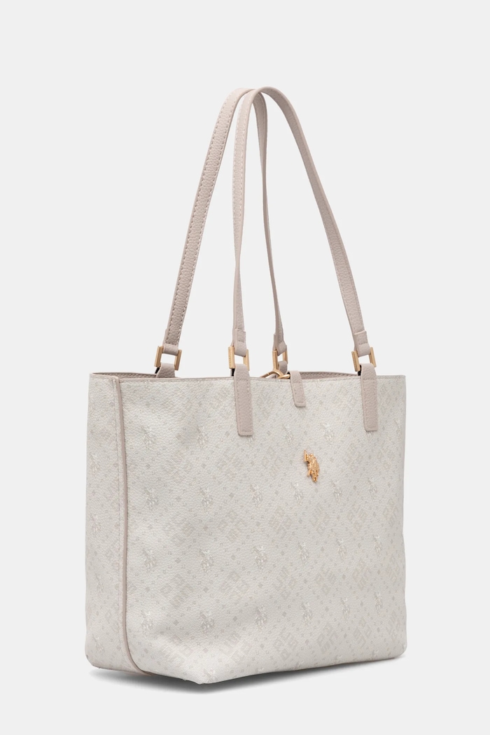 U.S. Polo Assn. torebka shopper damska z imitacji skóry Malibu BEUM08707WVP beżowy AA00