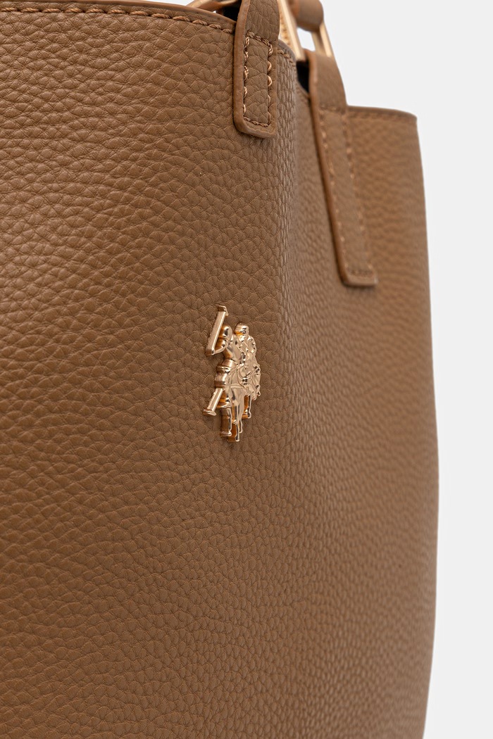 U.S. Polo Assn. nákupní taška dámská z imitace kůže Malibu hnědá BEUM08707WVP