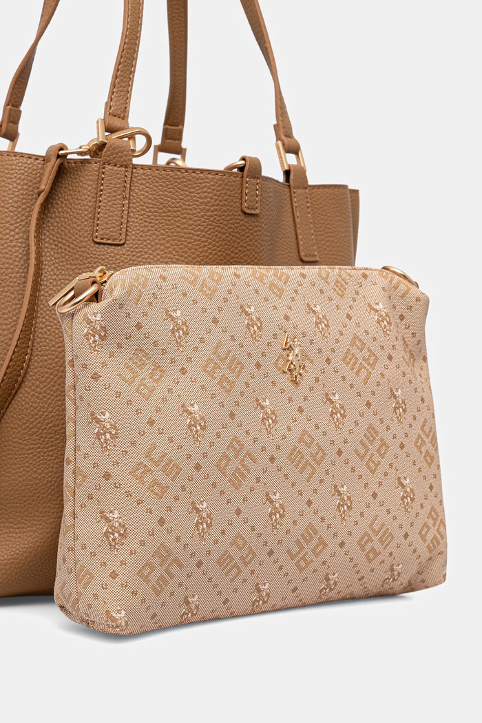 U.S. Polo Assn. nákupní taška dámská z imitace kůže Malibu BEUM08707WVP hnědá