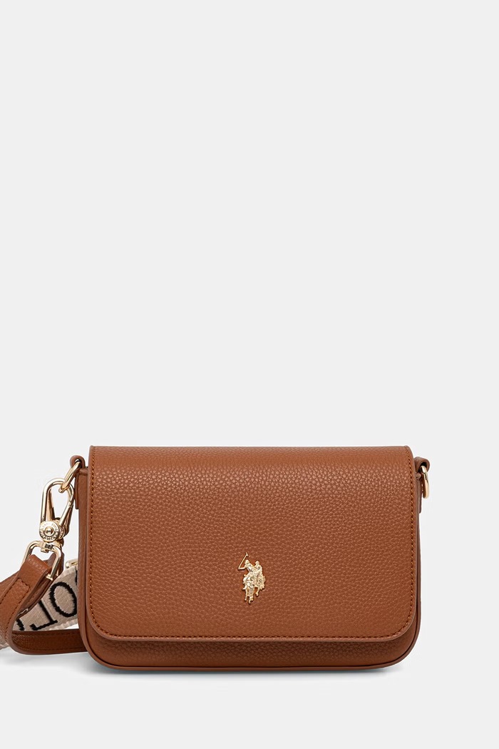 U.S. Polo Assn. crossbody kabelka dámska z imitácie kože Mansion hnedá BEUE58718WVP
