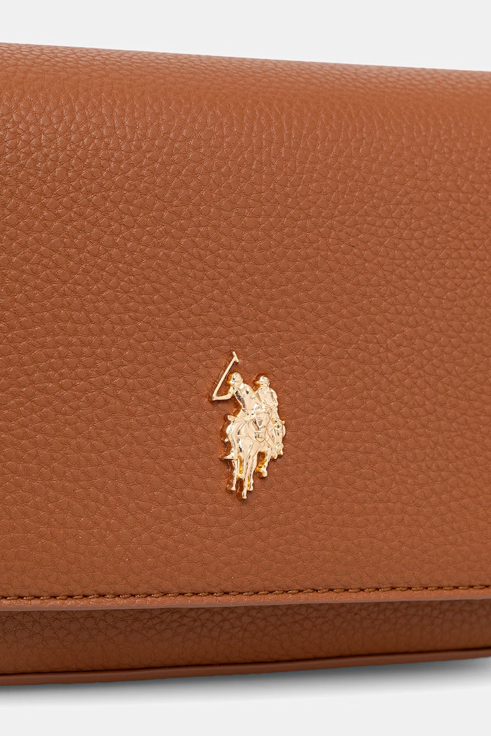 U.S. Polo Assn. crossbody kabelka dámska z imitácie kože Mansion hnedá BEUE58718WVP