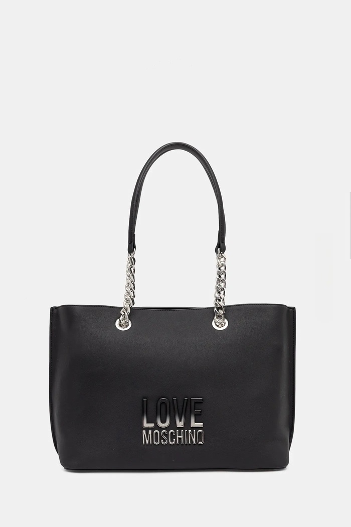 Love Moschino torebka mieści A4 czarny JC4257PP0MKD000B
