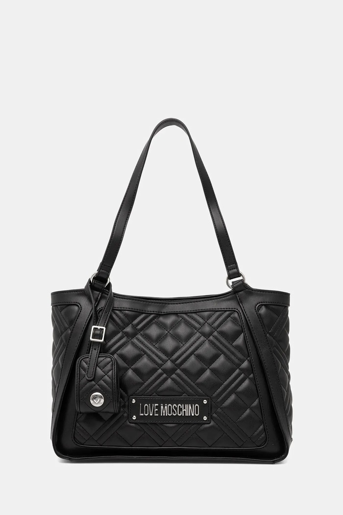 Τσάντα Love Moschino απλικέ μαύρο JC4206PP0MLA000B