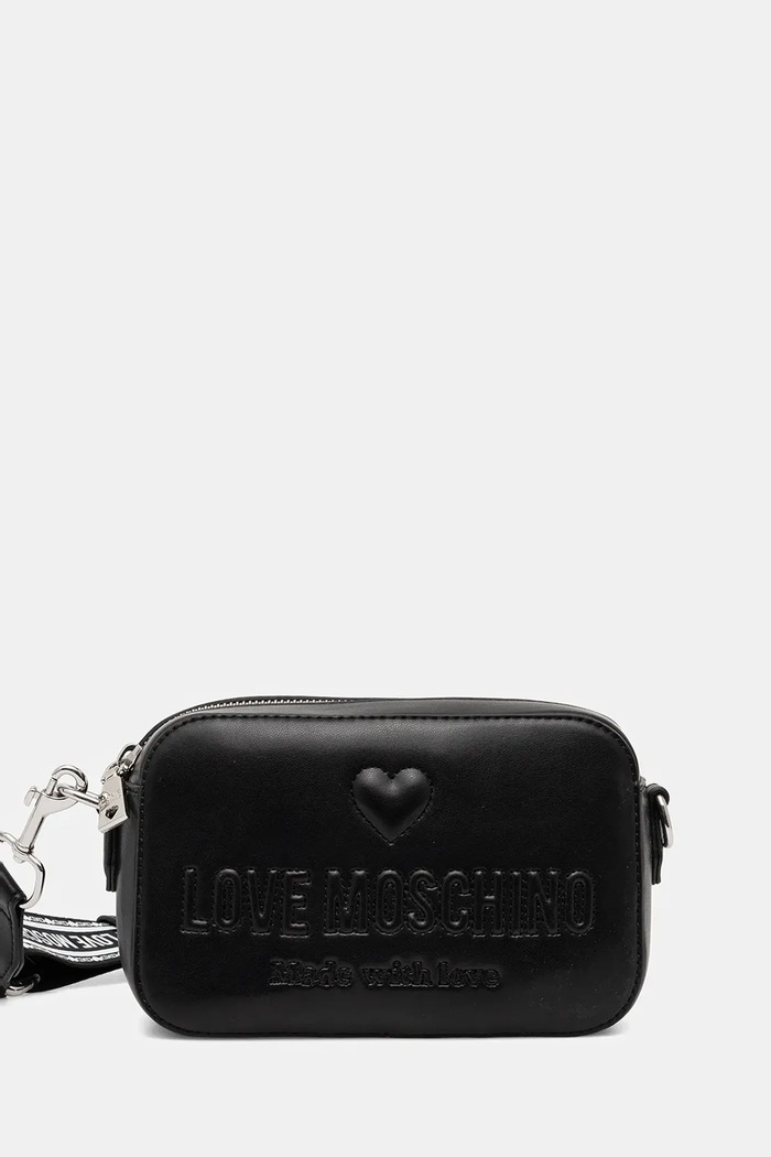 Love Moschino geantă nu incape in A4 negru JC4220PP0MKF000B