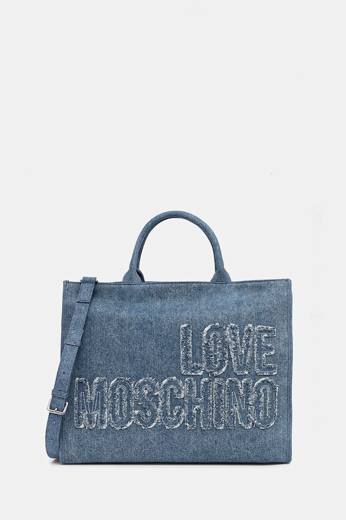 Love Moschino torebka jeansowa tekstylny niebieski JC4242PP0MKM0750