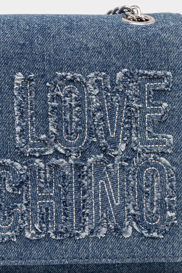 Love Moschino geantă de blugi albastru JC4245PP0MKM0750
